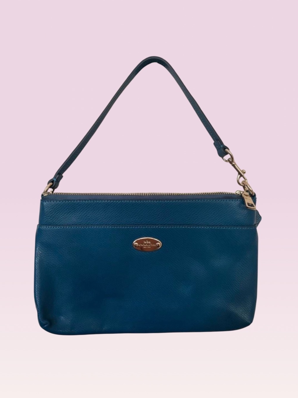 Coach Teal Blue Leather Mini Bag